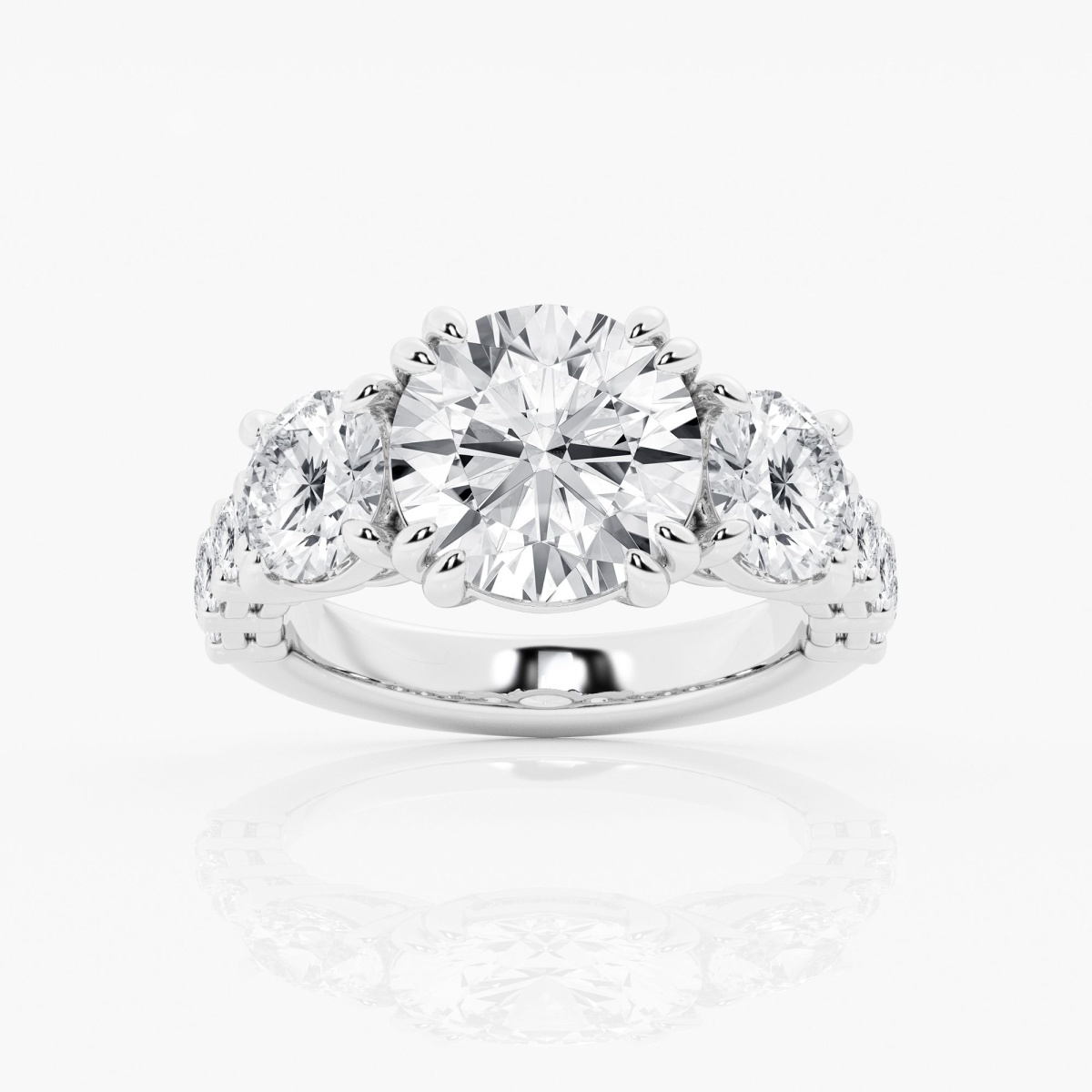 6 2/3 ctw Round Lab Grown Diamond Three-Stone Engagement Ring